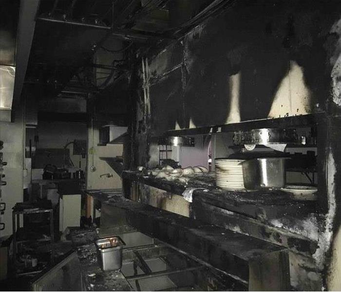 Commercial kitchen fire damage