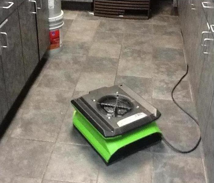 Flooring dried out using SERVPRO equipment
