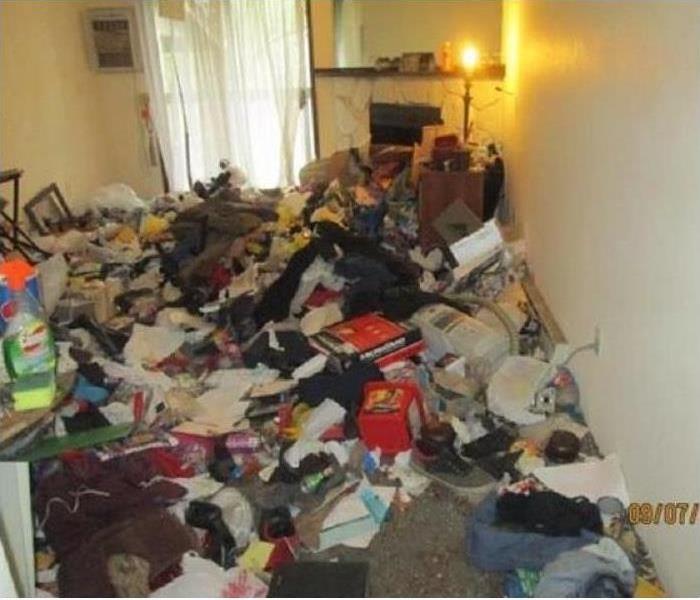 Hoarder apartment filled with garbage