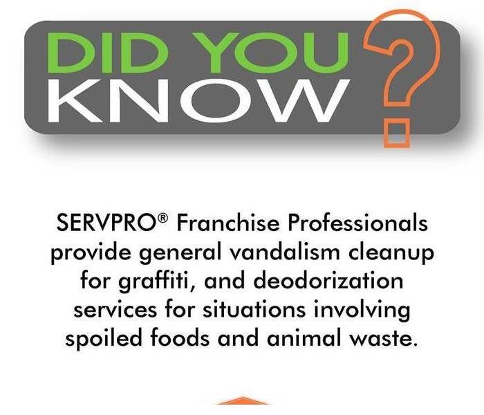 SERVPRO provides clean up for graffiti and vandalism
